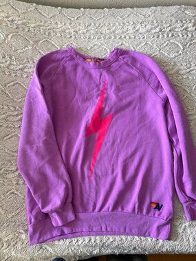 Aviator Nation XL NEON PURPLE SWEATSHIRT